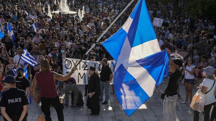 Demontrasi warga Yunani
