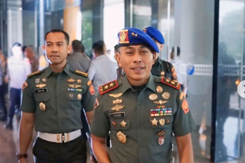 Danpuspom TNI Mayjen TNI Yusri Nuryanto saat menghadiri Rapat Koordinasi Kesiapan Menyambut Idulfitri 1445 H di Ballroom Birawa Assembly Hall Hotel Bidakara, Jakarta, 25 Maret 2024. FOTO/INSTAGRAM PUSPOM TNI