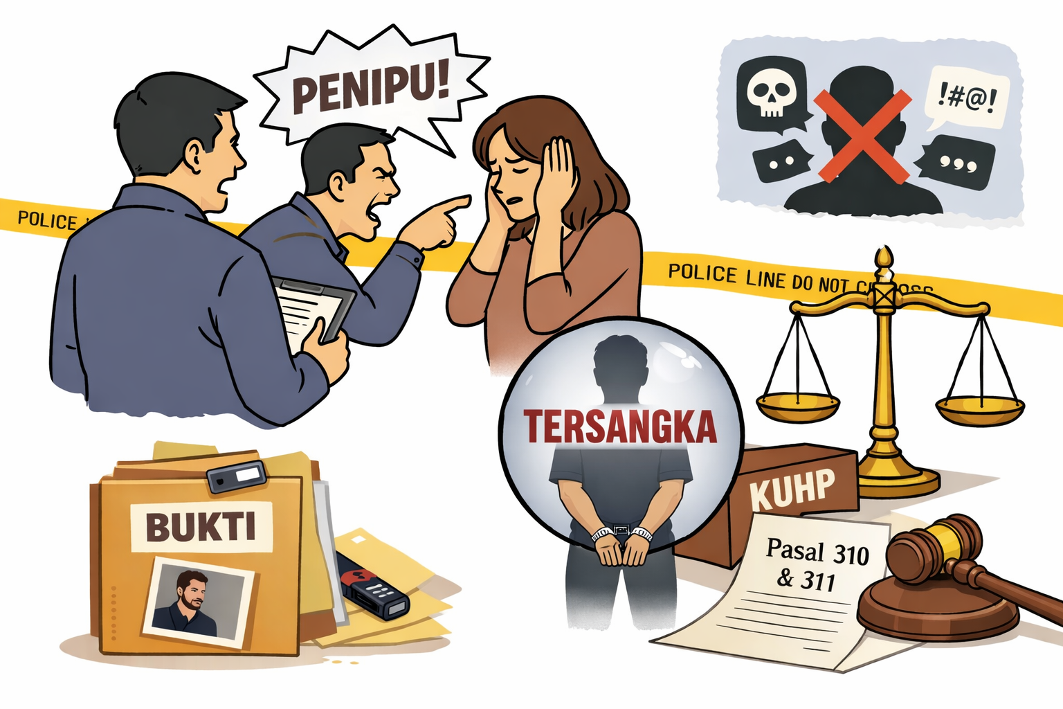 Ilustrasi kasus dugaan penghinaan di Golf Island PIK Jakarta Utara yang ditangani Polsek Metro Penjaringan