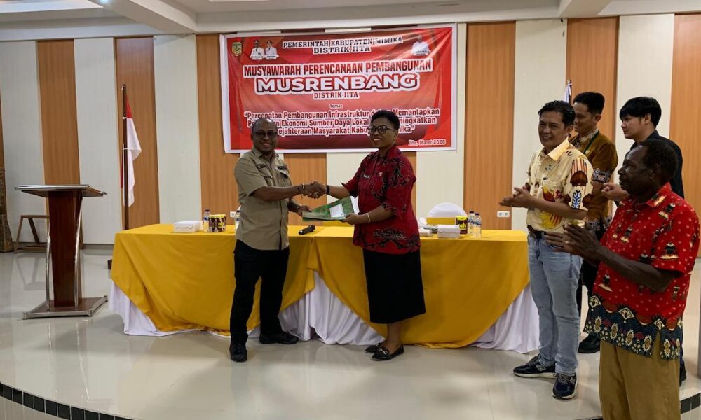 Musrenbang Distrik Jita Mimika yang menghasilkan 129 usulan prioritas pembangunan kampung tahun anggaran 2026.