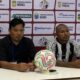 Pelatih Persipuja Feydi Oroh dan kapten Yopan Marlon Musendi memberikan keterangan usai laga Persipuja melawan Persido di Liga 4 Papua Tengah di Timika.
