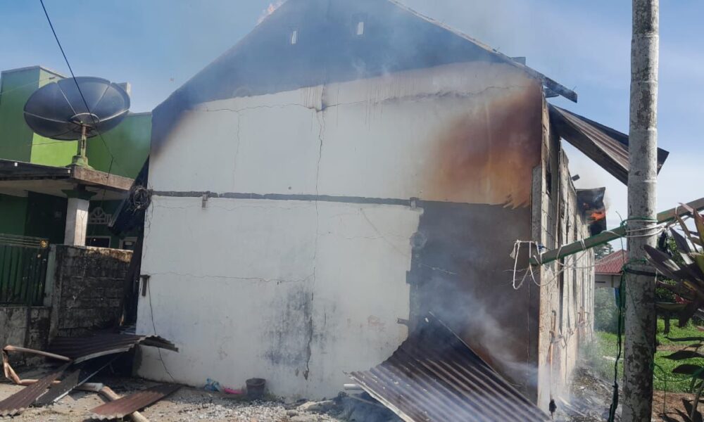 Kondisi rumah setelah dilahap api.