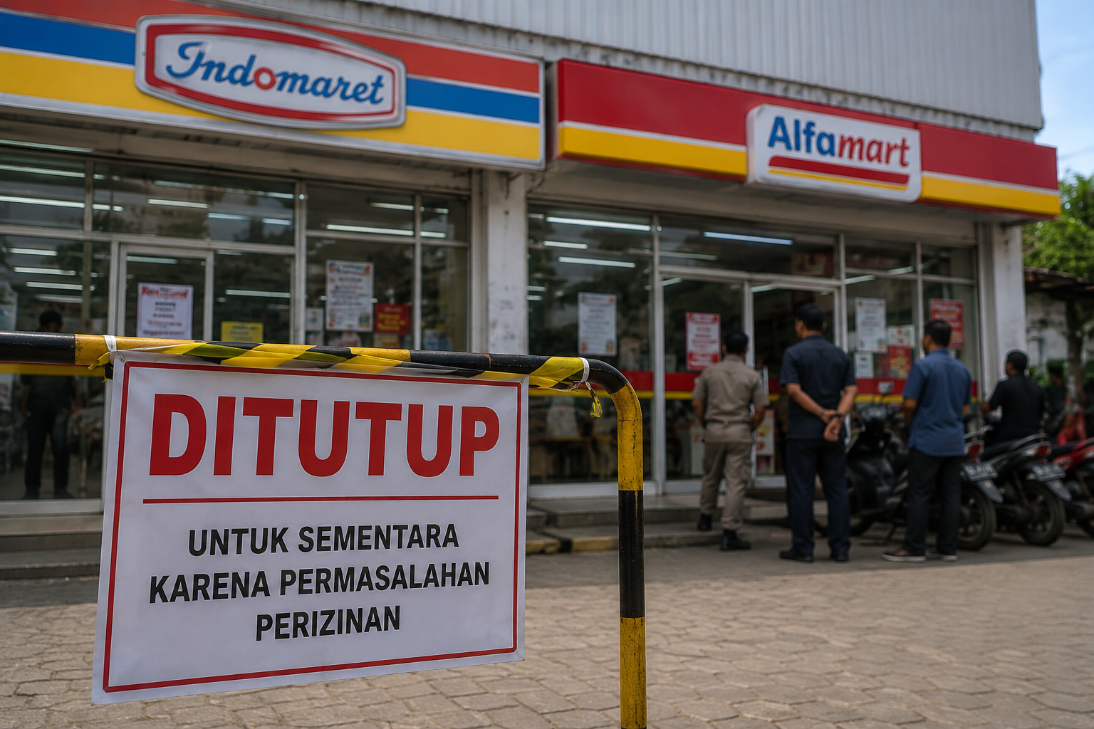 MINIMARKET ALFAMART DAN INDOMARET DITUTUP