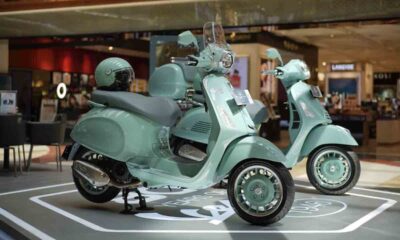 Tiga model Vespa edisi khusus 80th Anniversary dipamerkan dalam peluncuran resmi PT Piaggio Indonesia.