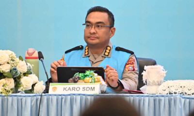 Karo SDM Polda Riau Kombes Pol Boy Jeckson Situmorang memberikan keterangan terkait proses seleksi Akpol Tahun Anggaran 2026.