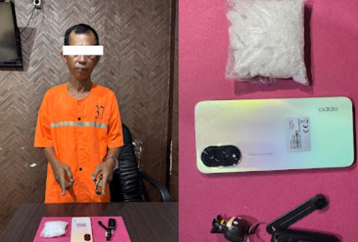 pengedar narkotika jenis sabu di Jalan Kelapapati Tengah, Desa Kelapapati, Kecamatan Bengkalis, Senin (8/6/2026)
