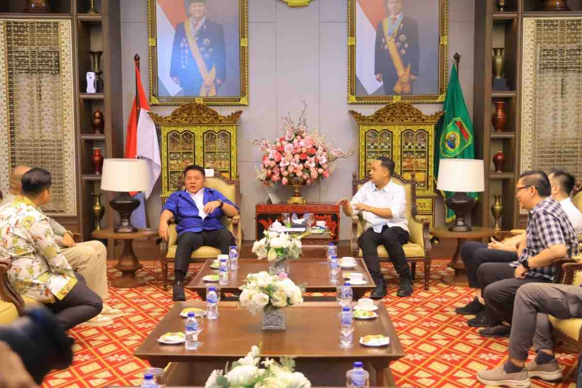Gubernur Herman Deru menerima audiensi Pengurus Perbasi Sumsel membahas Kejuaraan Bola Basket Piala Gubernur Sumsel di Griya Agung.