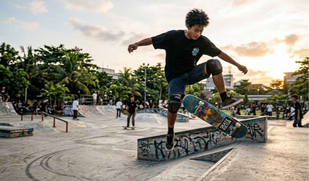 Atlet tim nasional skateboard Indonesia menjalani latihan sebagai persiapan menghadapi Asian Games 2026 di Aichi-Nagoya, Jepang.
