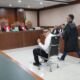 Terdakwa Bangun Paulus menjalani persidangan perkara dugaan pemerasan terhadap pengusaha Vincent.
